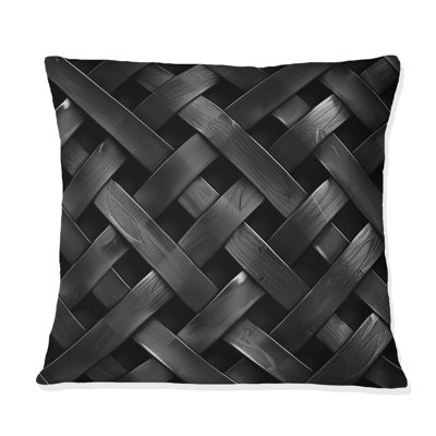 Coussin Black Midcentury Basketweave II - Midcentury