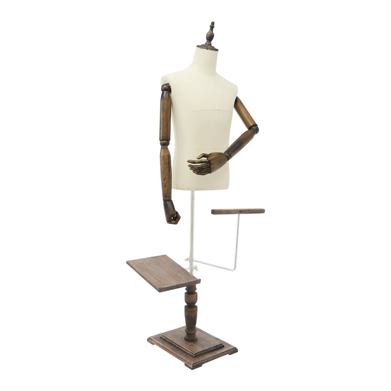 Tekelia Freestanding Suit Valet Rack Stand Organizer, White