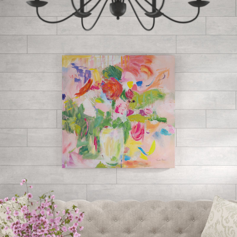 Pink Impressionism by Farida Zaman - Wrapped Canvas Painting, 91cm H x 91cm W