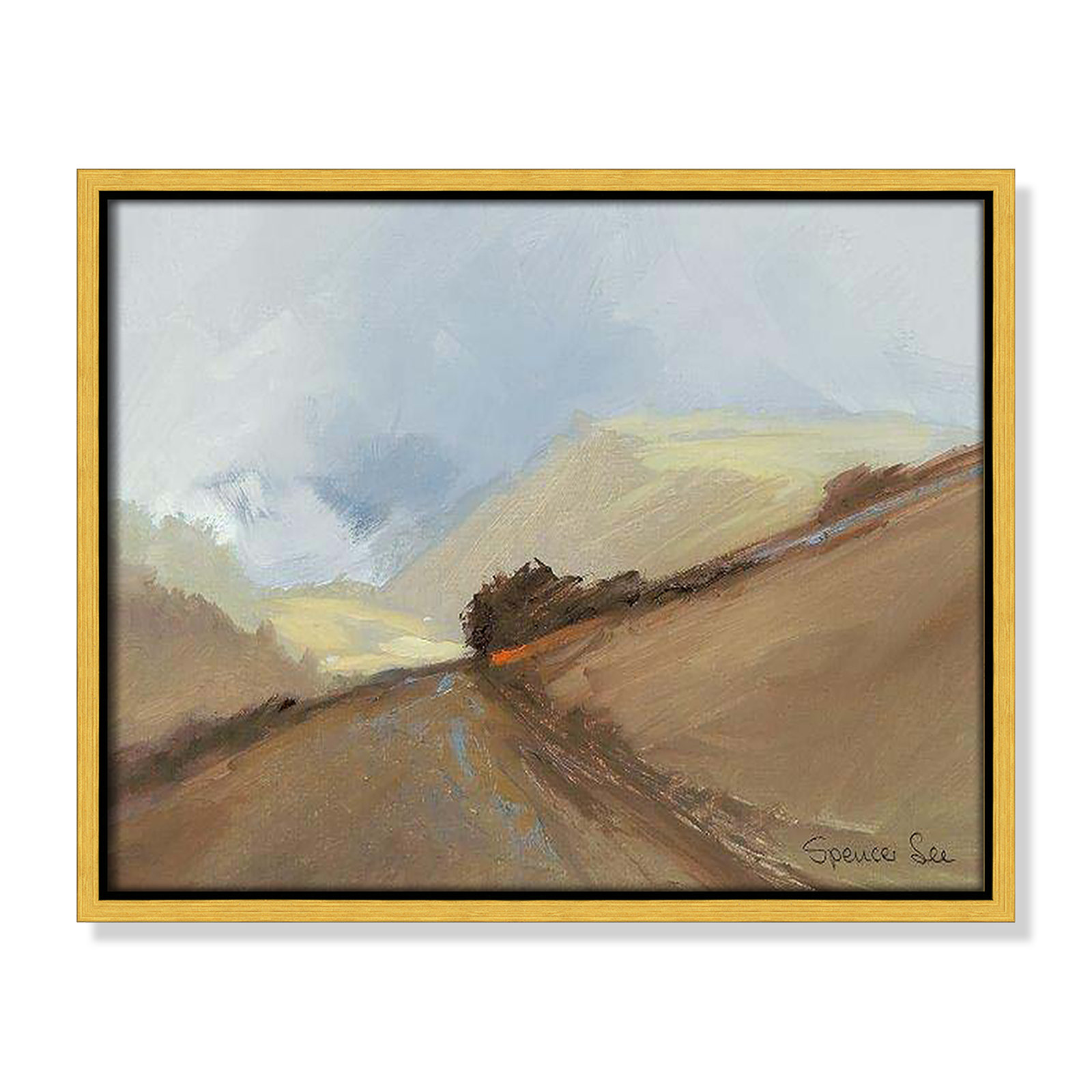 Heaven And Earth II by Spencer Lee, 12.5'' H x 15.5'' W x 2'' D, Gold Framed