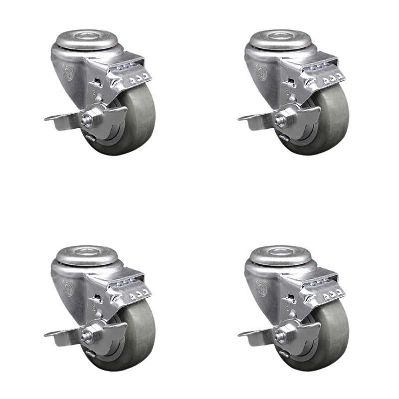 Polyurethane Caster, Gray