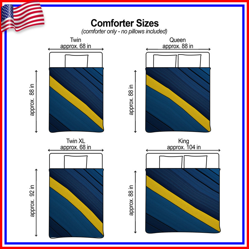 Blue Stripes Comforter, Twin Extra Long