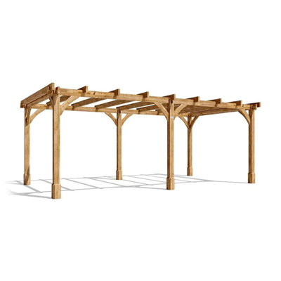 Dunster House Wooden Pergola Garden Plant Frame Furniture Kit Leviathan 6m x 3m