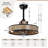 Poling Ceiling Fan with Light Kit