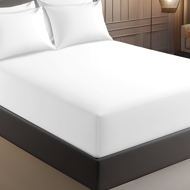 Microfiber Flatweave Fitted Sheet, Double (4'6)