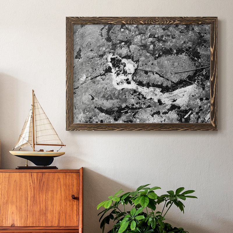 Found textures xiv encadré sur toile, Noyer, H 14 po x l 20 po x P 1,5 po