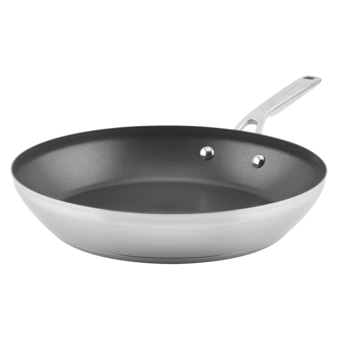 KitchenAid 3-Ply Base Stainless Steel Nonstick Induction Frying Pan / Skillet KitchenAid® 