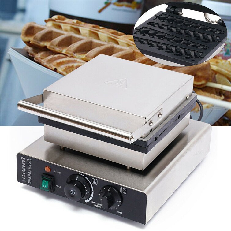 YYBSH 1500W Commercial Non-stick Electric French Hot Dog Maker Waffle Maker  Machine