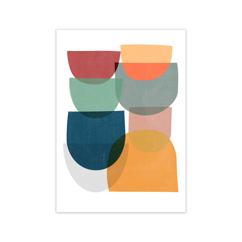 Mid Century Modern Colour B - Print, No Frame, 30cm H x 21cm W x 1cm D