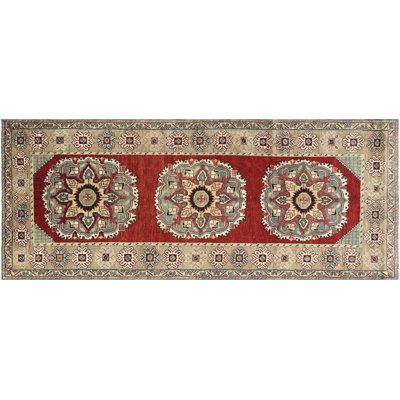 Runner One-of-a-Kind 3'8" X 9'1" 1960s Runner Wool Area Rug in