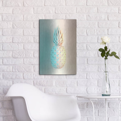 Delicate Pineapple', Metal Wall Art