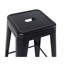 Tabouret à hauteur de comptoir 24 po, tabourets de bar en métal sans dossier, ensemble de 4, non empilable, amovible et facile à assembler, conception peu encombrante pour îlot de cuisine / bar / café / salle à manger (noir mat)-1302363294-1302363295