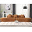 Canapé combiné incurvé moderne avec 3 coussins de 130,5 po Nova-811155299