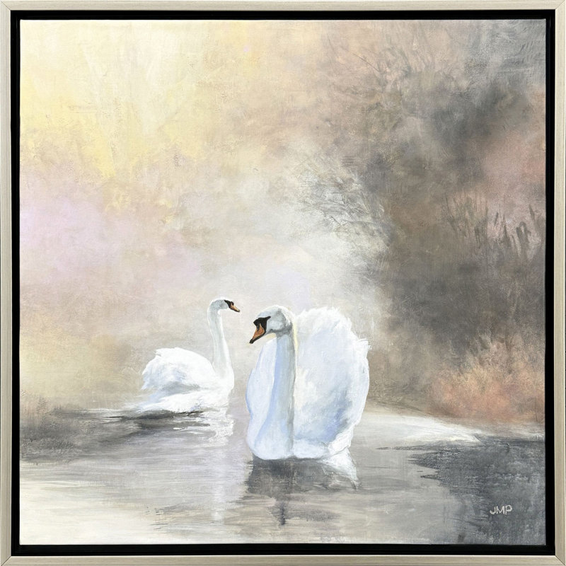 Swans in Mist Canvas