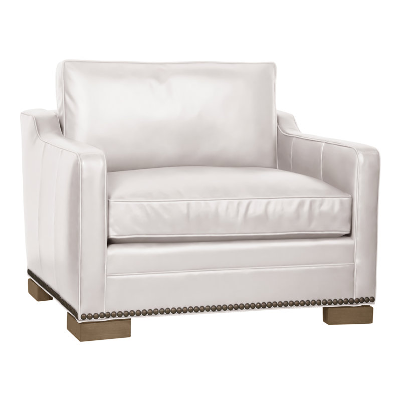 Stanton Chair And A Half, Hampton, Regent Chalk Genuine Leather, Yes
