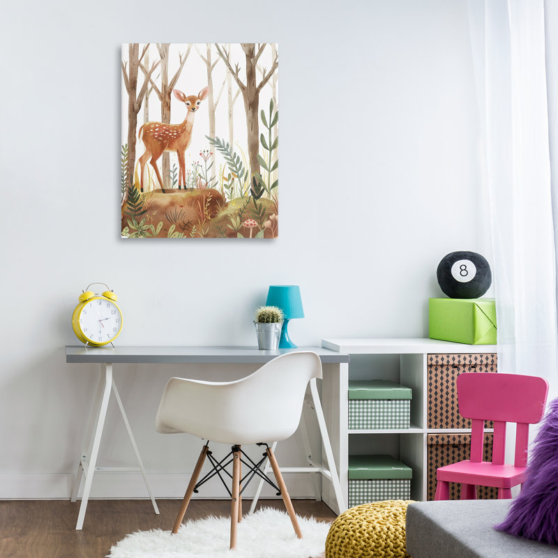  «Soft Woodland Deer» par LSR Design Studio, H 40 po x l 30 po
