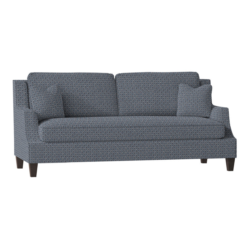 Canapé à accoudoirs encastrés avec coussins réversibles de 87,5 po Savannah, Espresso, Perigold ‑ élévation indigo