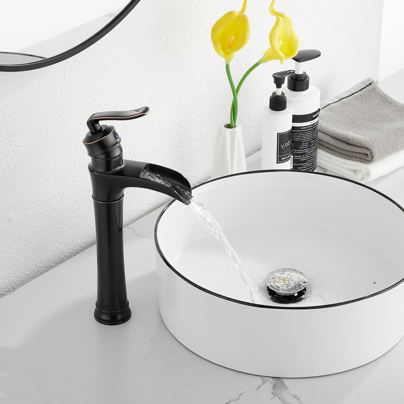 Single-handle Bathroom Faucet with Drain Assembly, Oil Rubbed Bronze