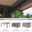 Pavillon de jardin d'extérieur en polycarbonate à toit rigide - Pavillon de jardin mural en aluminium avec toit incliné-95198001