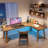 Tan Rectangular Solid Wood desks-792493509-792493507