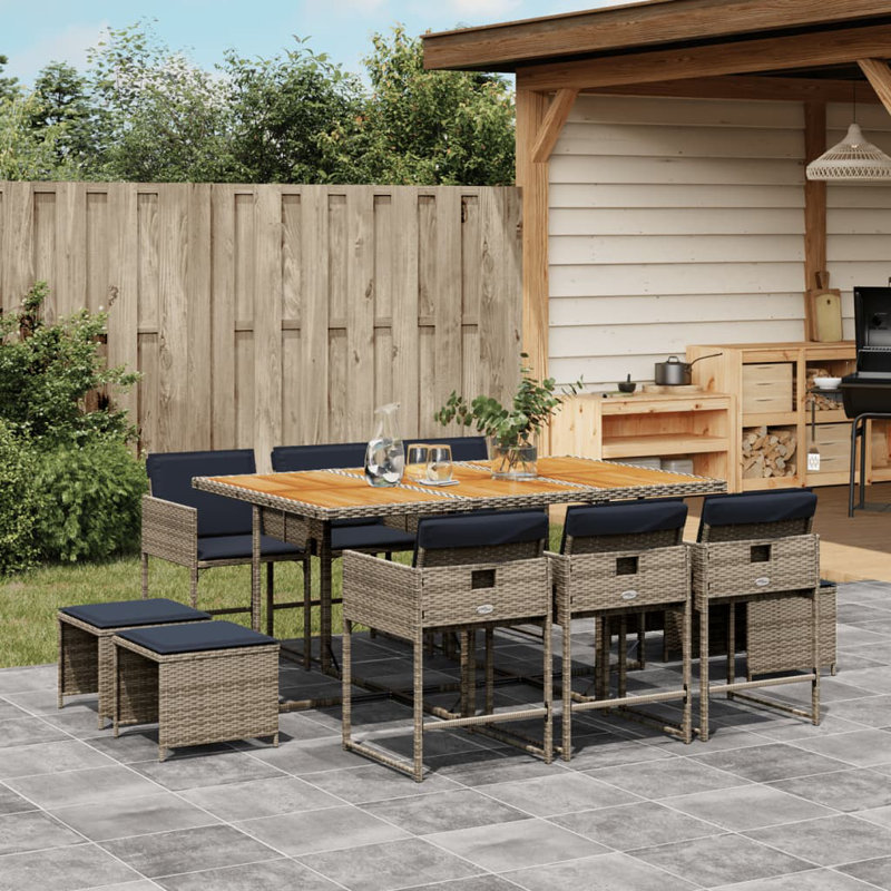  Ensemble de salle à manger de patio pour 10 personnes