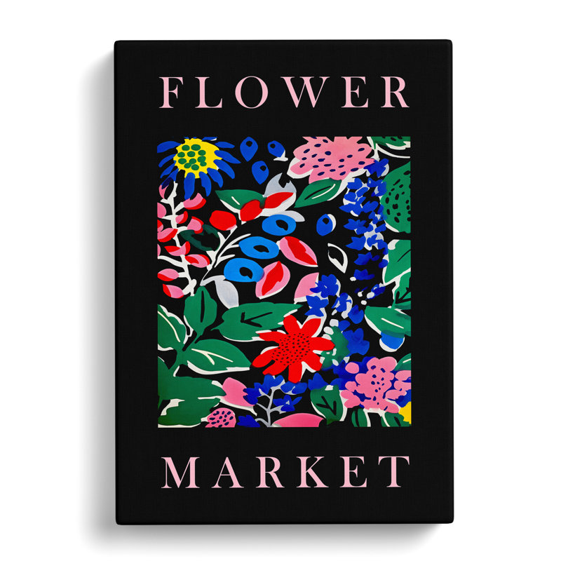 XMKTMKT-130 Black Collection Flower Market Exhibition No.2 - Wrapped Canvas