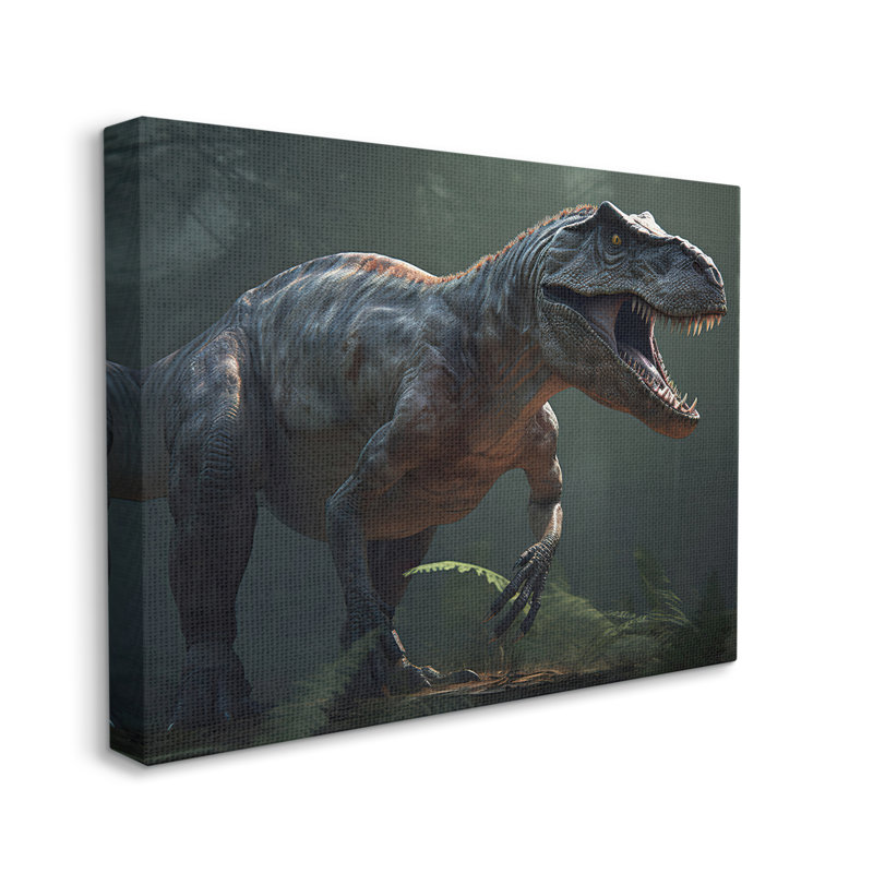 «Latitude Run®», art mural détaillé sur toile T-Rex par Wumples, H 30 po x l 40 po x P 1,5 po