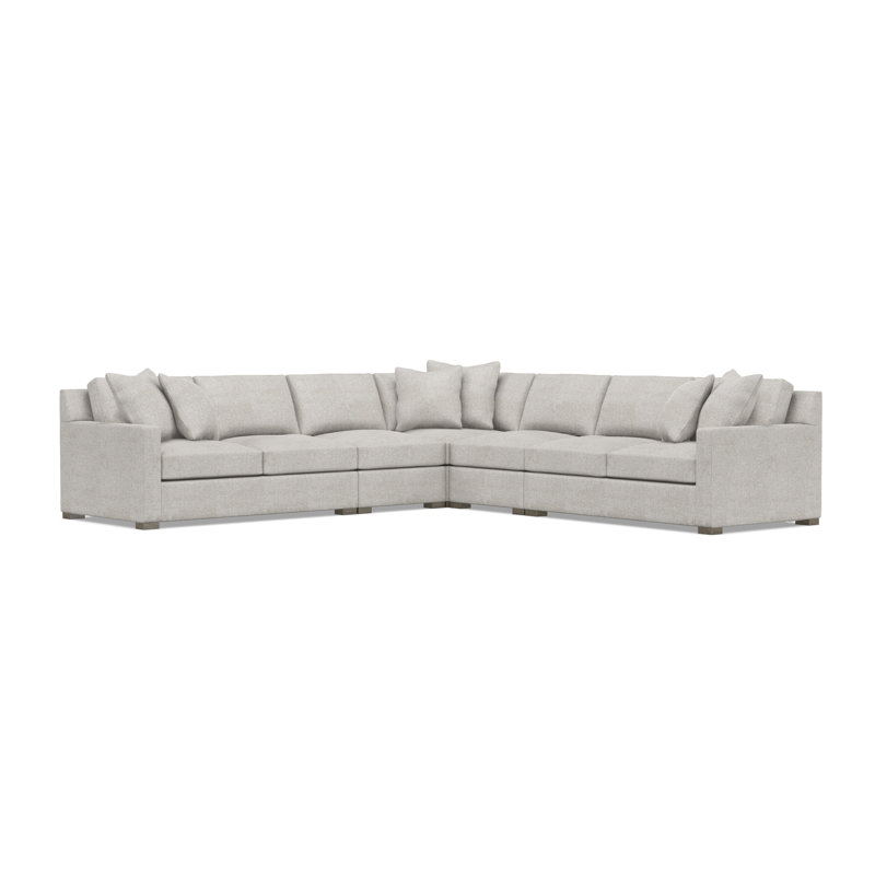 Kelsey Sectional, Light Gray Polyester