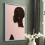 «Pink Silhouette I», reproduction encadrée - bois massif-147155839-147155780