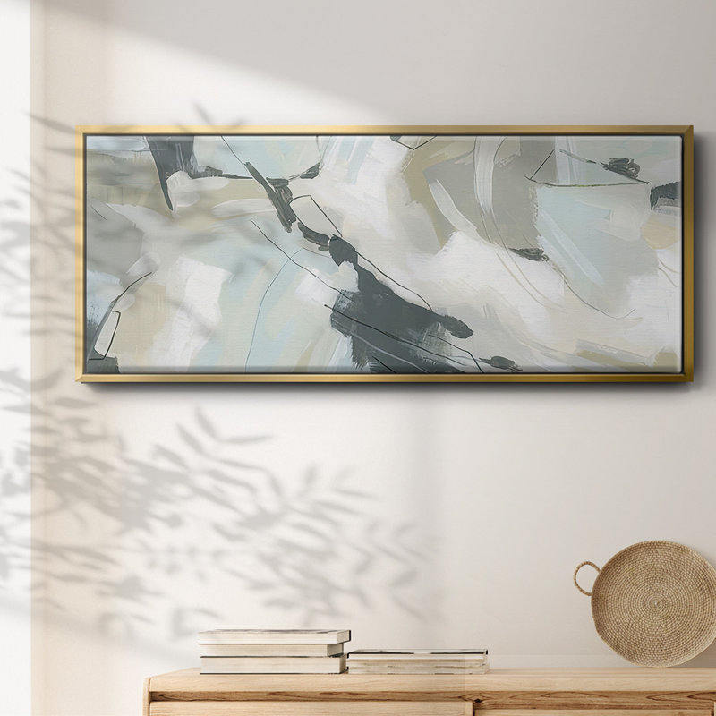 Shadow Cycle V - Framed Canvas, 8" H x 20" W