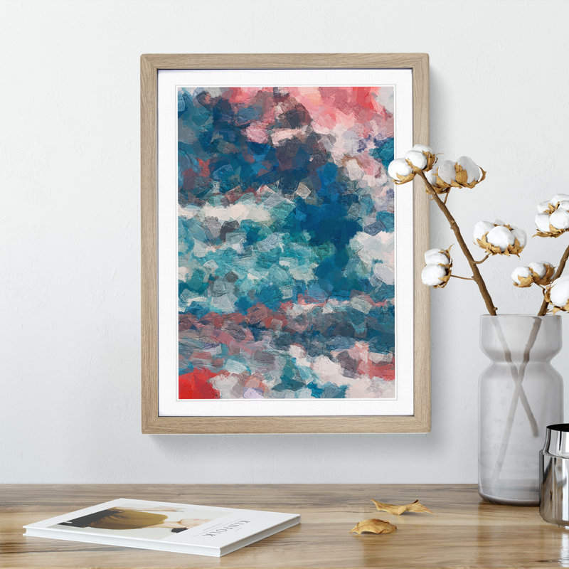 XV1022-158X A Stranger Abstract 1 Piece Single Picture Frame Wall Art, 46cm H x 34cm W, Beige