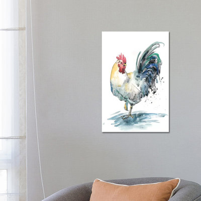 Rooster Splash I by Melissa Wang - Wrapped Canvas Painting