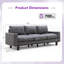 Canapé 75 places en lin 3 places avec assise profonde 75 po, gris foncé-1063224811