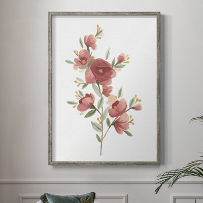 Wildflower Sprig IV, reproduction encadrée - bois massif