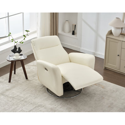 Fauteuil inclinable pivotant 270Â°, fauteuil Ã  bascule Ã©lectrique, avec port USB pour recharger les appareils, idÃ©al pour la chambre d'enfant, Ã©quipÃ© d'une lampe d'ambiance, parfait pour le salon, la chambre Ã  coucher ou l'appartement