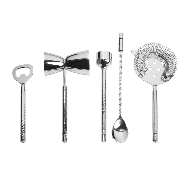 Hammered 6-Piece Bar Tool Set