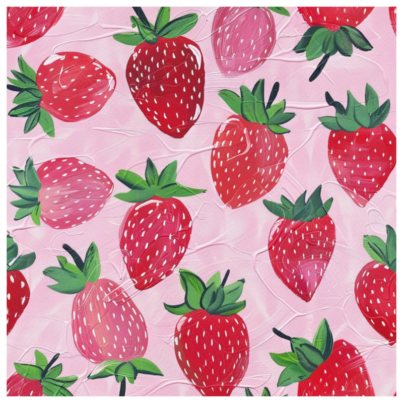 Strawberries Canvas  Gallery Wrap - Fruit Wall Decor in Many Sizes, 24 x 36 inches