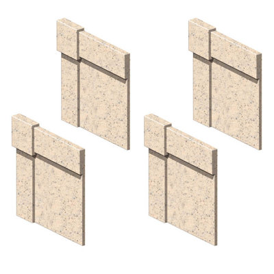 Garniture de tuile de coin extérieur 2,5 po x 2,5 po