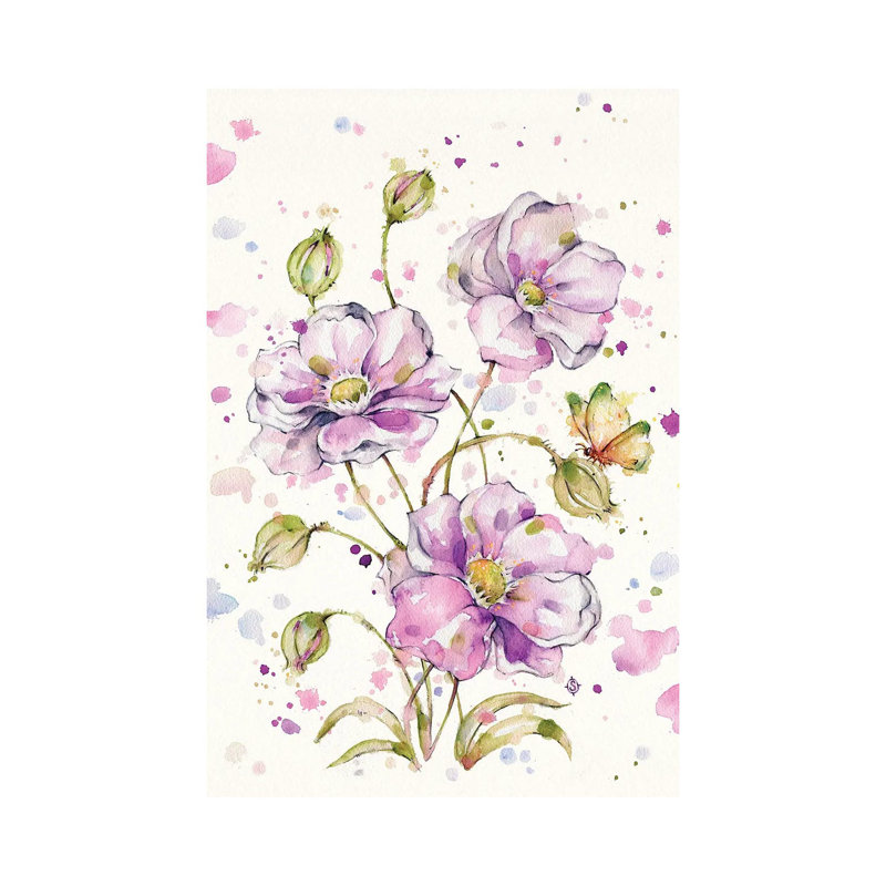 The Butterfly Dance (Flowers & Butterfly) by Sillier Than Sally - Wrapped Canvas Print, 66.04 cm H x 45.72 cm W