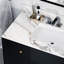 Dessus de meuble-lavabo en marbre de 43 po, comptoir de salle de bain avec lavabo central encastré rectangulaire et dosseret de 4 po de hauteur, comptoir pré-percé avec trou de robinet de 8 po, blanc de Carrare avec veines