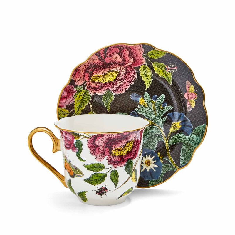 Spode Creatures Of Curiosity Tea & Sauc 8.8Oz Fl(Snake/Blk)