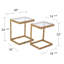 Tables gigognes en verre
