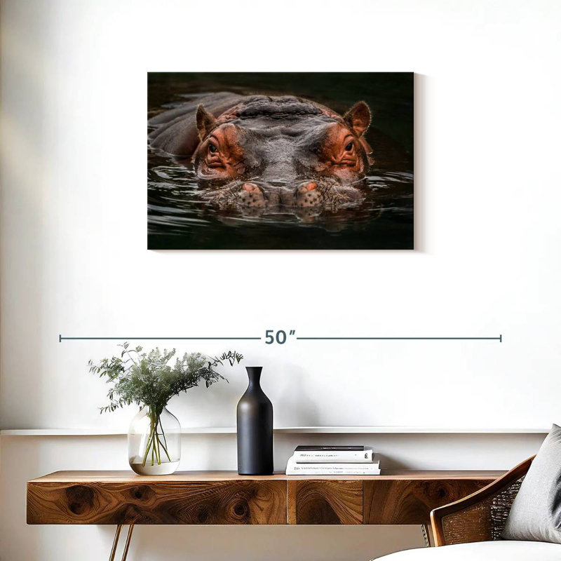 Brampt Submerged Hippo, 20" H x 30" W