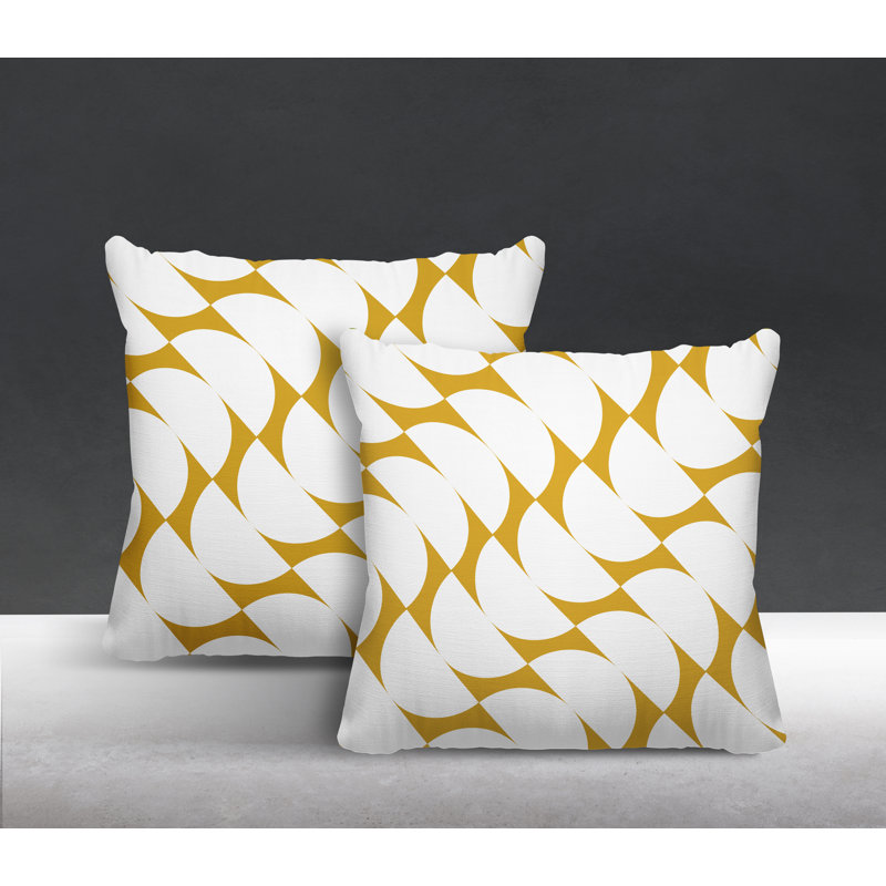 Coussin Piers, L 19 po x H 19 po, Jaune