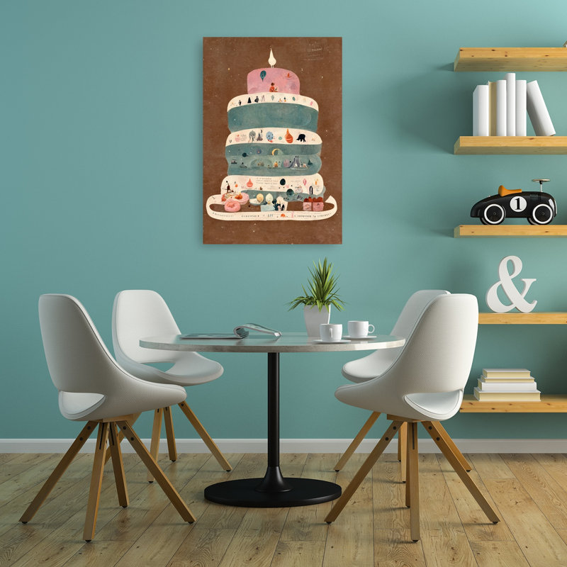 Whimsical Layers Abstract Retro Surreal Wall Art Print, 91.44cm H x 60.96cm W