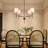 Agathon 4-Light Transitional Modern Chandelier With White Fabric Shades-602443963