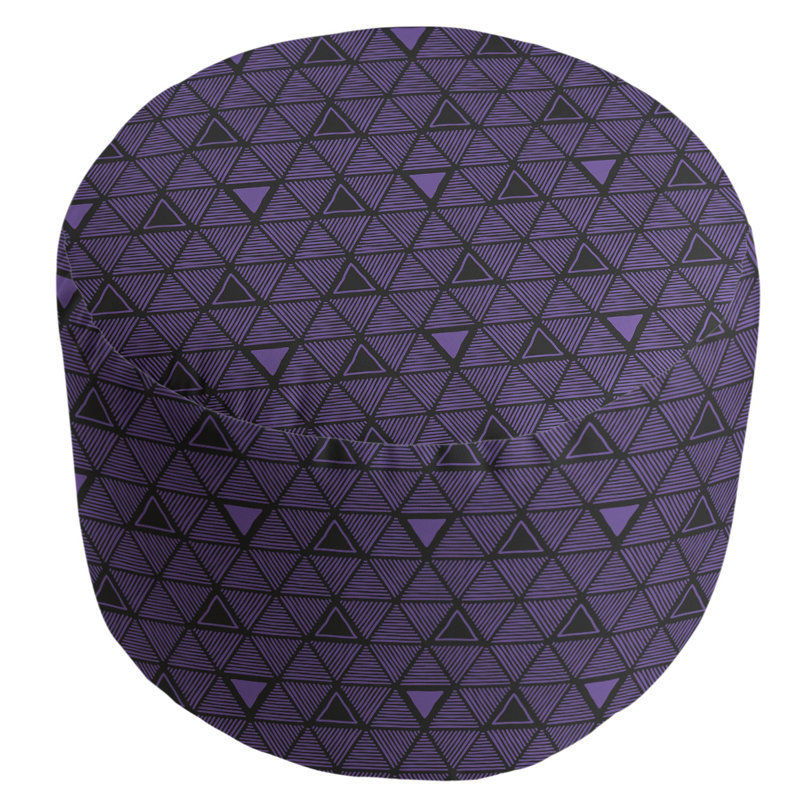 Upholstered Pouf, Dark Purple