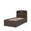 Lit plateforme simple en bois à DEL avec tiroirs, tête de lit et lit gigogne-1572589509