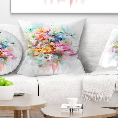 Bunch of Watercolor Flowers - Floral Printed Pillow