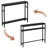 2-Tier Long Skinny Table,Black-624634025-605997798
